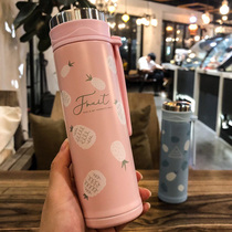 304 stainless steel tea insulation cup ins Han version fresh and small student men and womens water glass sub portable with hand cup