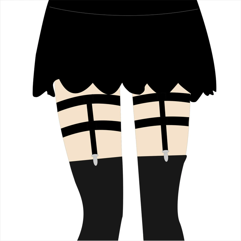 Thời trang nữ vớ chống trượt garter với hiệu suất khóa bầu chân đen vòng vớ cố định chống hàng rào kẹp