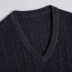 Safari len vest nam v-cổ dày cỡ lớn mùa thu và mùa đông nam áo len vest trung niên vest màu rắn