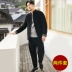 Safari cotton nam Tang phù hợp với thanh niên nam Trung Quốc áo khoác cotton nam Trung Quốc phù hợp với áo khoác mùa đông quần áo cotton - Bông Bông