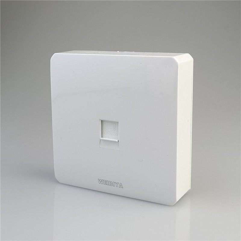 86-type surface-mounted computer socket wall white panel home improvement network network cable socket 86 wall surface-mounted