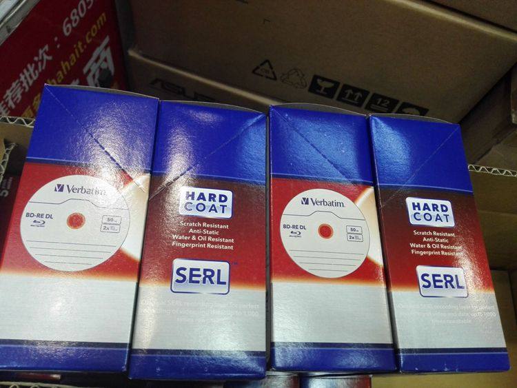 Verbatim erasable CD-ROMs 25G 50G BD-RE DL single sheet blank repeated to write Blu-ray burn discs