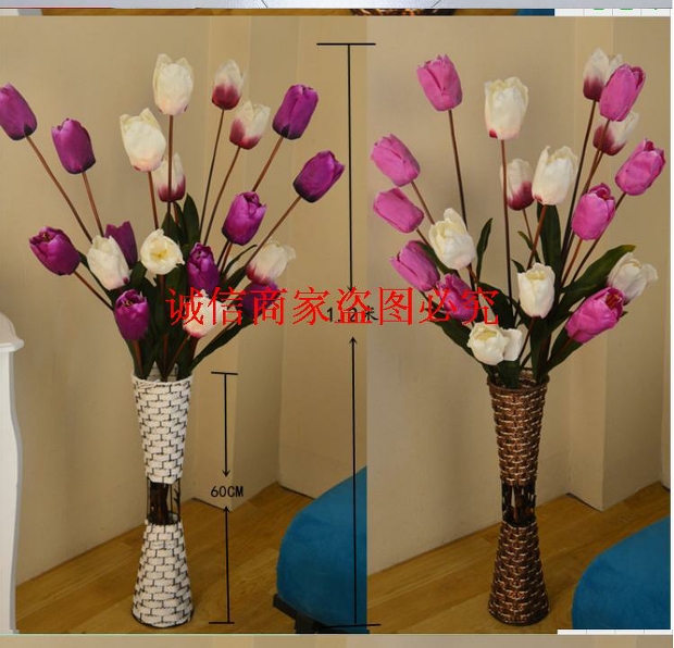 Châu Âu hiện đại phòng khách hoa khô sàn gỗ bình hoa lớn bình hoa sắp xếp sàn bình - Vase / Bồn hoa & Kệ chậu vuông trồng cây
