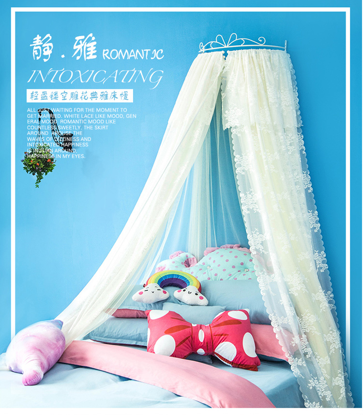 cô gái kết hôn trái tim nhà đám cưới màn ngủ Mantle chúa trẻ em giường màn rèm cửa gạc nền khung trang trí - Bed Skirts & Valances rèm quây giường ngủ
