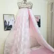 cô gái kết hôn trái tim nhà đám cưới màn ngủ Mantle chúa trẻ em giường màn rèm cửa gạc nền khung trang trí - Bed Skirts & Valances rèm ký túc xá