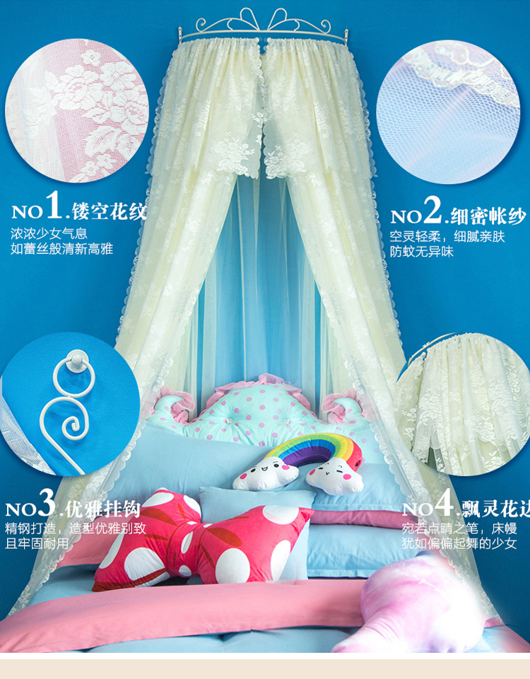 cô gái kết hôn trái tim nhà đám cưới màn ngủ Mantle chúa trẻ em giường màn rèm cửa gạc nền khung trang trí - Bed Skirts & Valances rèm quây giường ngủ