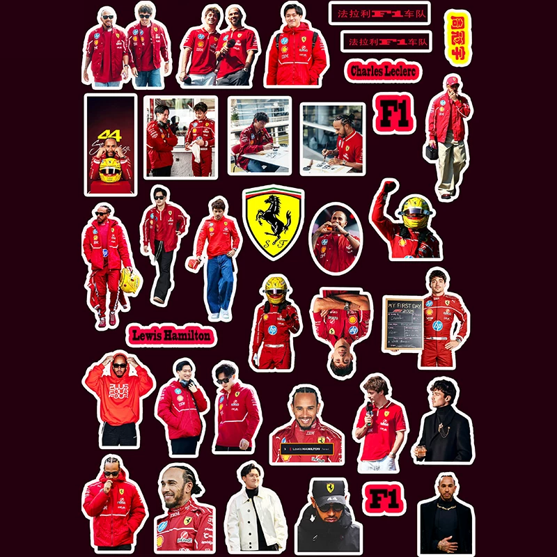 F1 периферия наклейки Чарльз Леклерк Новый сезон команды Ferrari периферия для телефона, компьютера, планшета, декоративный элемент