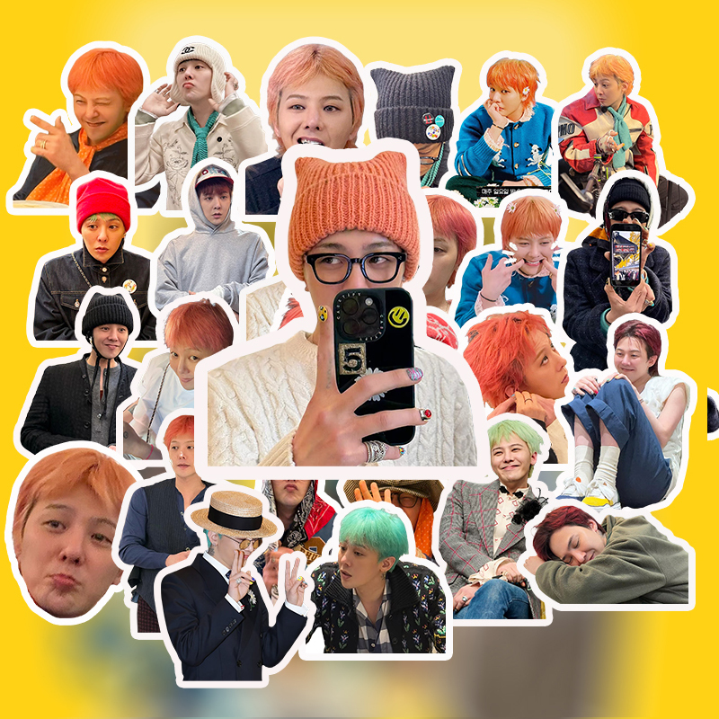 G-Dragon Stickers 2024 Computer Suitcase Water Bottle Phone Decoration Stickers Waterproof Cute DIY