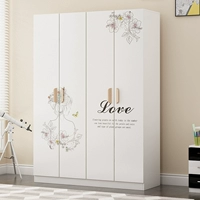 Tủ quần áo nền kinh tế hiện đại đơn giản lắp ráp phòng ngủ thuê closet tấm gỗ đơn giản tủ quần áo gỗ dành cho trẻ em lớn của - Buồng tủ nhựa 2 cánh