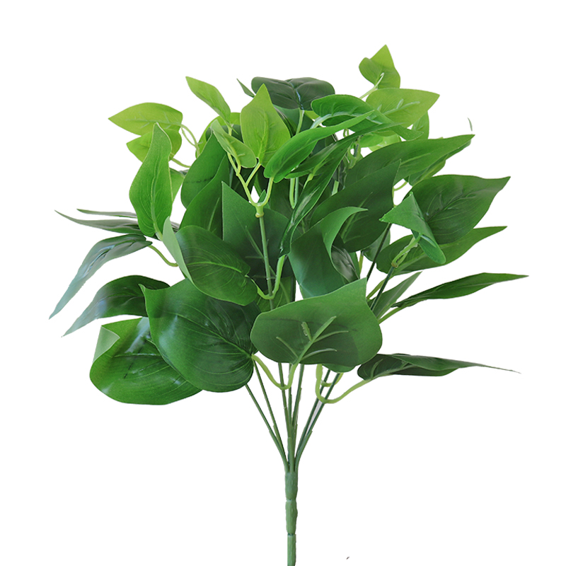 Single leaf gold kudzu flower arrangement fake flower simulation small bouquet plastic flower handle green plant green leaf fake grass decoration