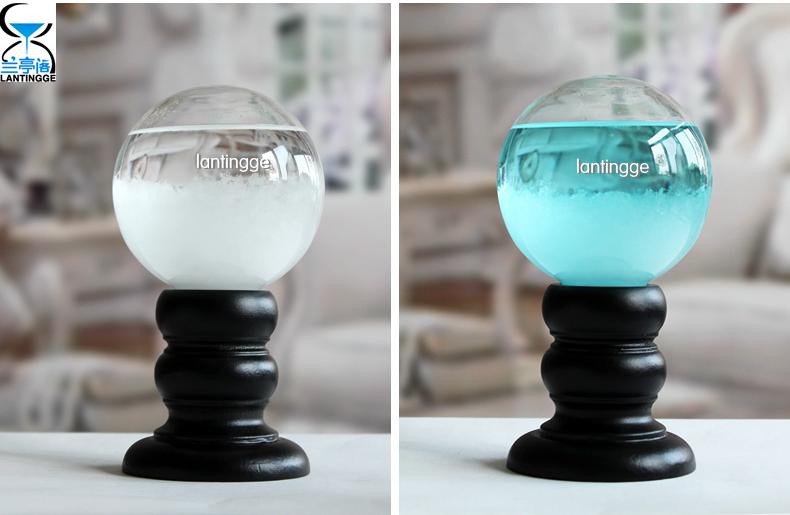 Quả cầu gỗ năm mới bão chai dự báo thời tiết chai thủy tinh trang trí nhà sáng tạo quà tặng sinh nhật decor phòng ngủ nhỏ