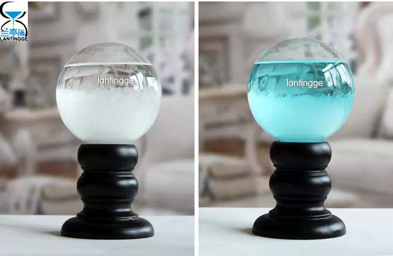 Quả cầu gỗ năm mới bão chai dự báo thời tiết chai thủy tinh trang trí nhà sáng tạo quà tặng sinh nhật