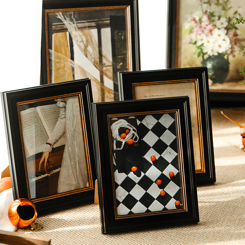 Retro Decorative Painting Swing Piece Advanced Sensation Small Crowdart Swing Table Bedroom Living Room Desktop Small Objects Home Decoration Products