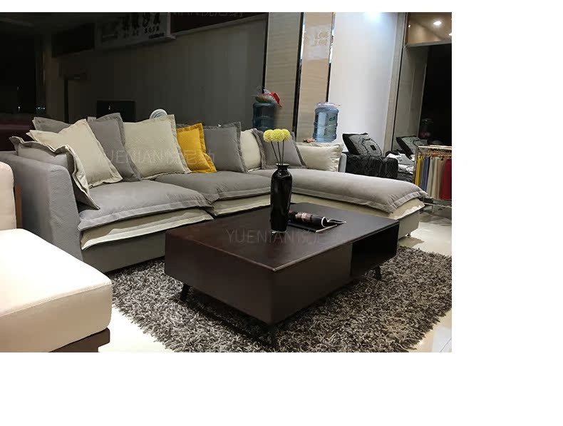 Yue Nina sofa vải bàn cà phê TV nội bộ kết hợp khách hiện đại nhỏ gọn đồ nội thất phòng đặt ba bộ