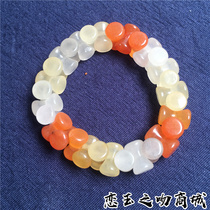 Golden jade color jade small waist drum jade bracelet womens fashion wild retro National style handstring jewelry