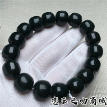 Xinjiang Hetian Jade Apple drum bead jade bracelet retro mens and Womens Popular Original design