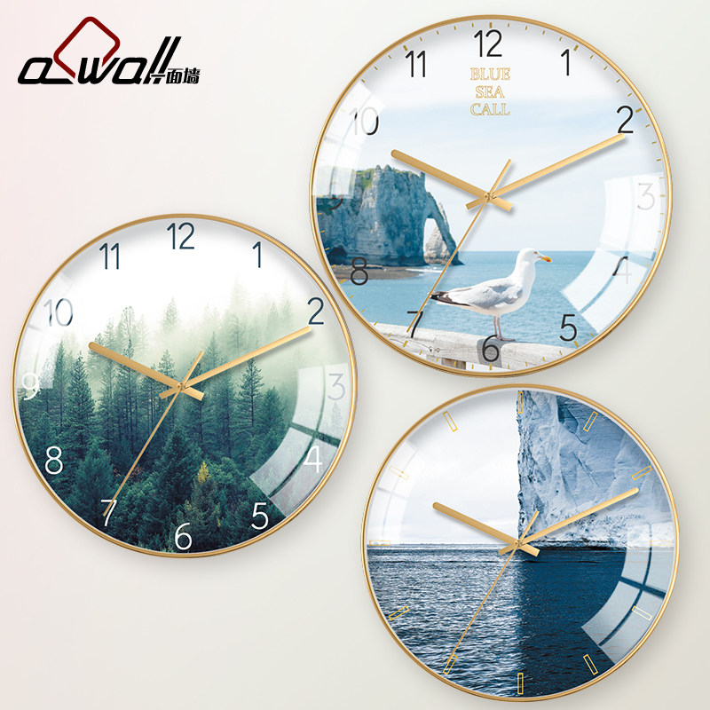 Living room home creative wall clock simple modern clock bedroom quartz clock hall clock personality wall clock wall hanging table
