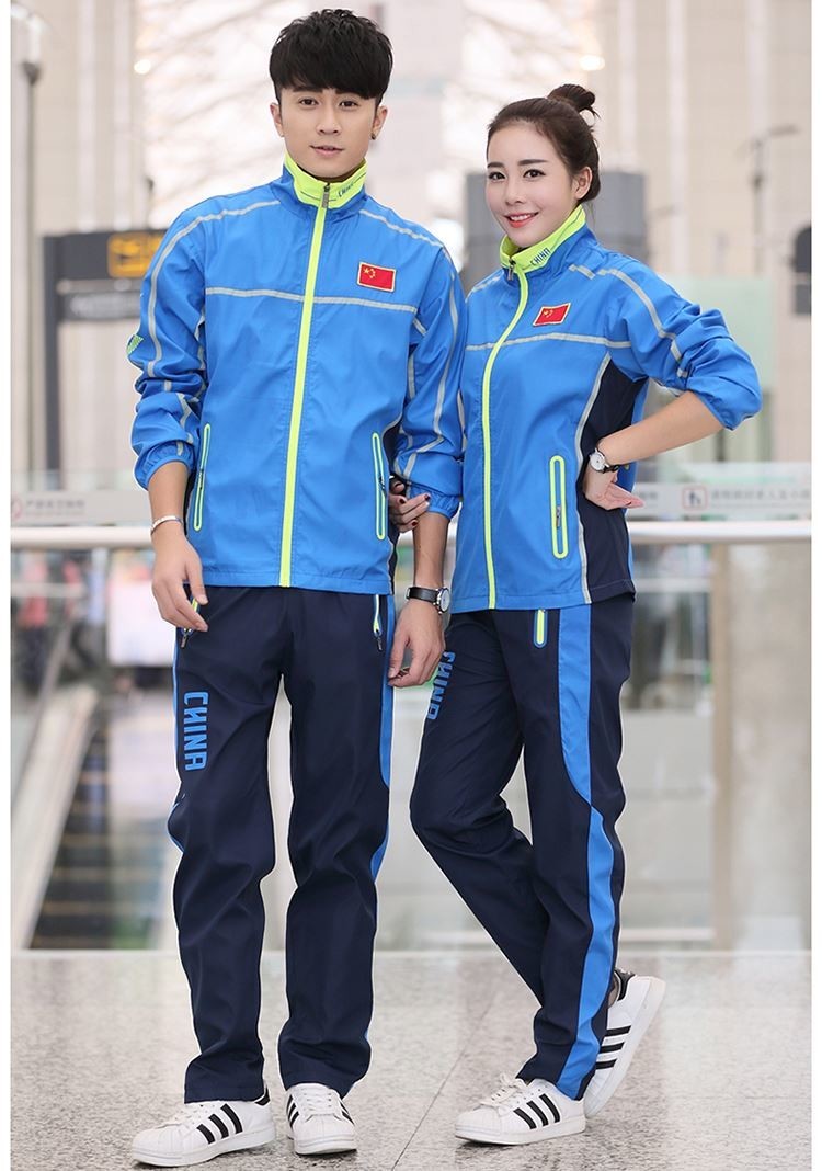 Bộ đồ thể thao nam mùa xuân và mùa thu Trung Quốc đội tuyển quốc gia theo dõi và đào tạo phù hợp với lĩnh vực phù hợp với nữ sinh viên đồng phục lớp học đồng phục trò chơi xuất hiện - Thể thao sau bộ thể thao nữ lining