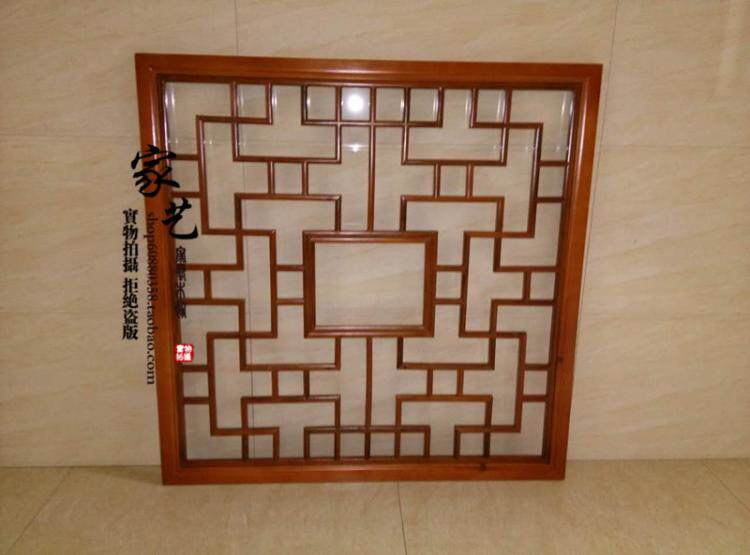 East Yang Wood Carving Chinese Style Furnishing Antique Doors And Windows TV Background Wall Solid Wood Hollowed-out Suspended Ceiling Flower Lattice Partition Screen