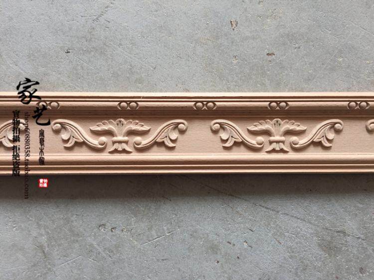 Dongyang wood carving Central European decoration TV background wall ceiling corner ceiling decoration Yin angle line Solid wood line