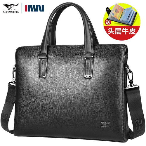 Septwolves, барсетка, сумка на одно плечо, рюкзак, из натуральной кожи