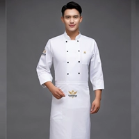 Белый лонгслив, фартук