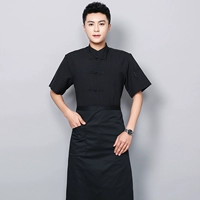 Черный фартук, короткий рукав