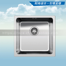 ROCA Lejia square 304 stainless steel square sink 87N110450 single tank kitchen basin with falling water device