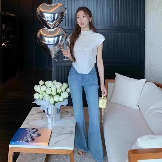 Maternity pants for summer thin outfit jeans for women in summer 2025 new small pregnancy leggings