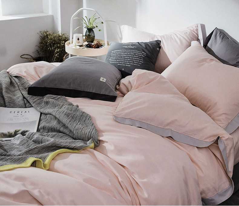 Giường ngủ cotton bốn mảnh cotton đỏ tấm ba mảnh ký túc xá sinh viên giường đơn cung cấp 1,8m - Khăn trải giường trải giường