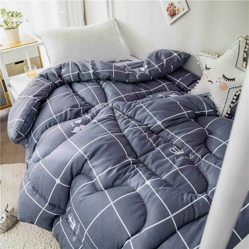 Winter quilt with core thickened warm double spring autumn quilted by air conditioning by students dormitory Single summer cool quilt All season universal