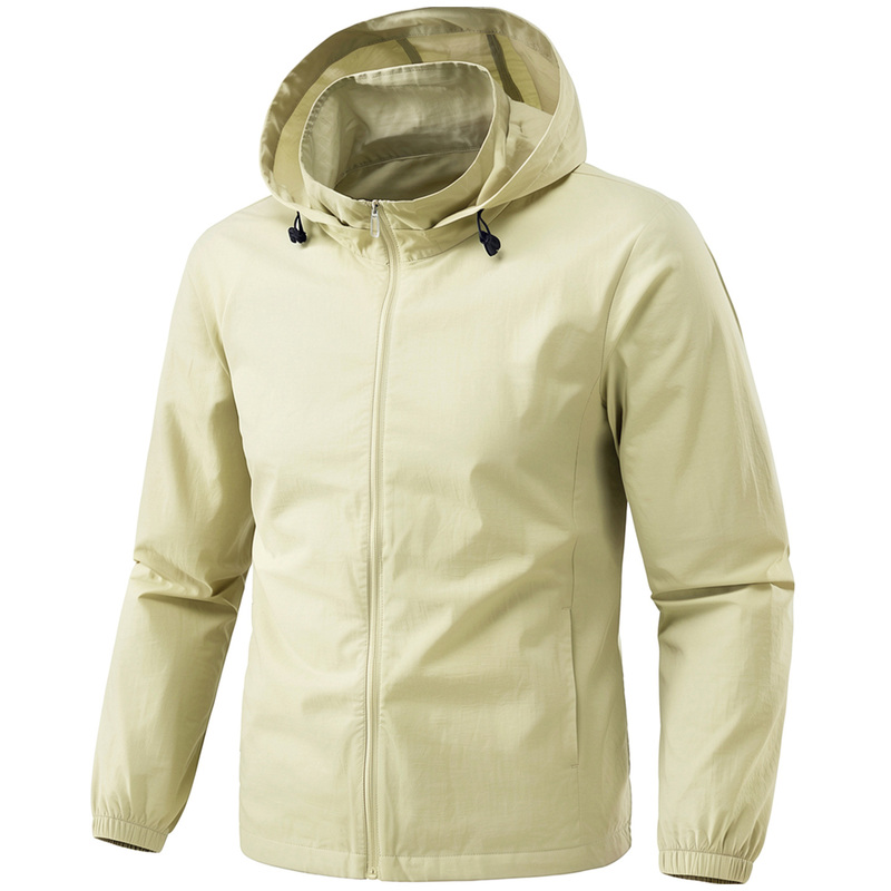 Lightweight, Breathable, Sun-Protective Men's Pure Cotton Jacket, Summer Thin Casual Sun-Protective Clothing, Sports Outdoor Jacket, Sun-Protective Clothing