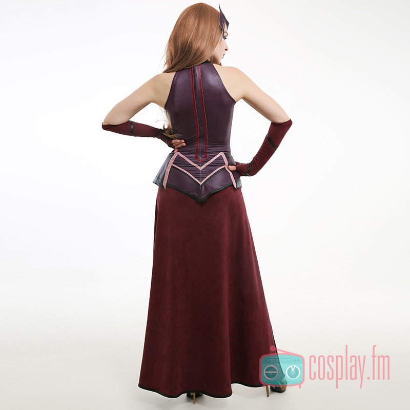 X-Men Scarlet Witch Wanda Maximoff Red Battle Suit Cosplay Costume