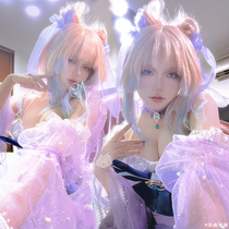 Dimensional Radio Genshen Xinhai fan cosplay painting hand flower wedding dress womens clothing lo skirt