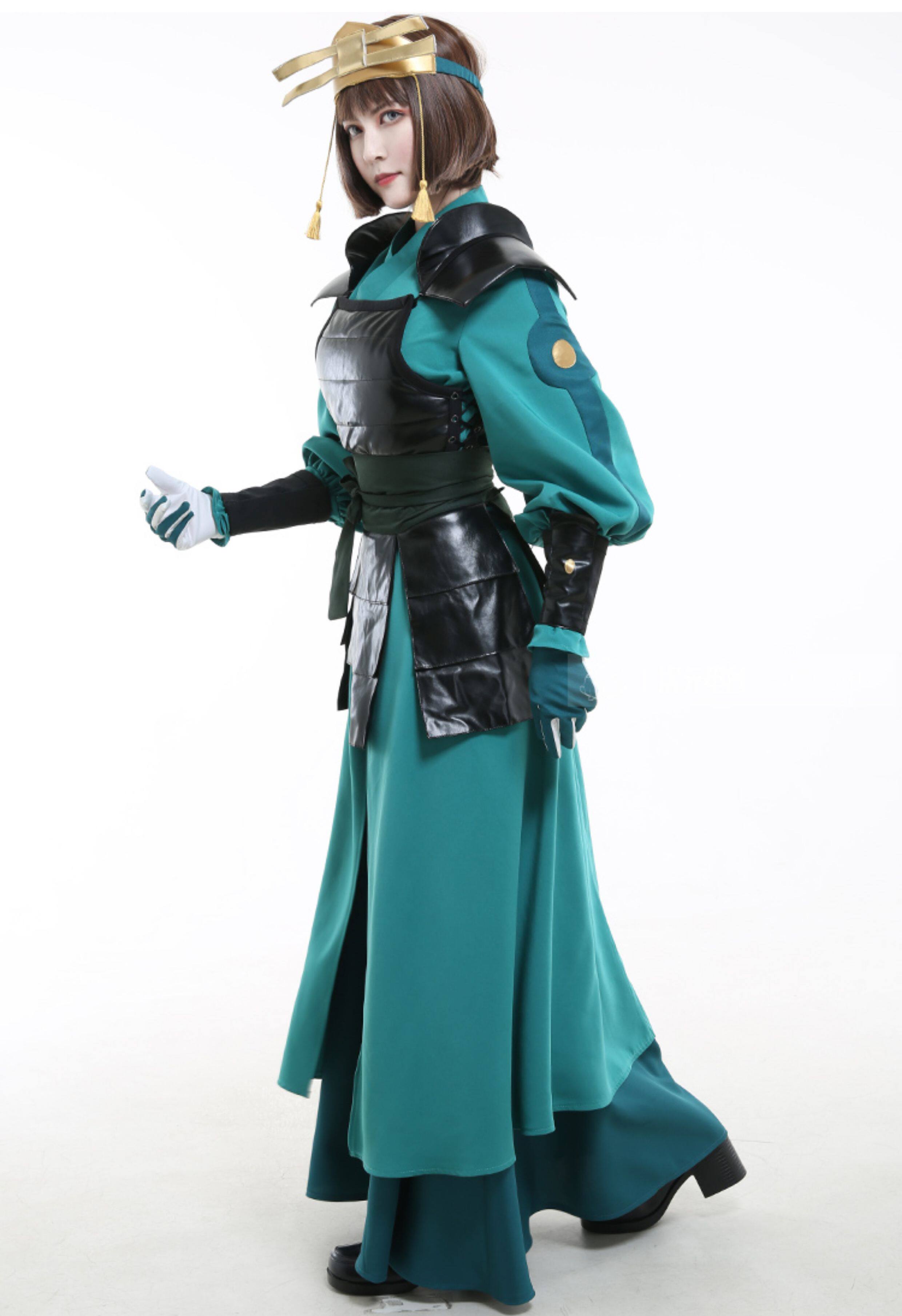 Avatar The Last Airbender Suki Green Kyoshi Warrior Cosplay Costume