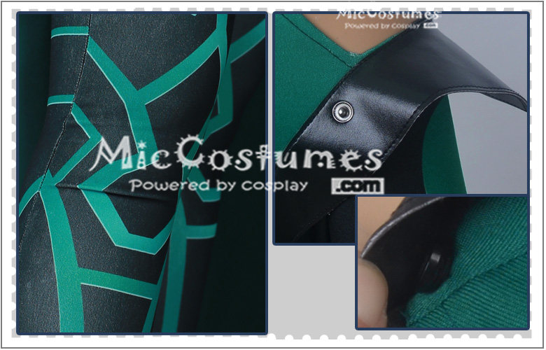 Thor Ragnarok Hela Cate Blanchett Green Black Cosplay Costume
