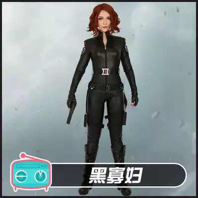 Black Widow Female Black Tight PU Leather Rest Revenge cos League Captain America 2 Combat Suit Superhero