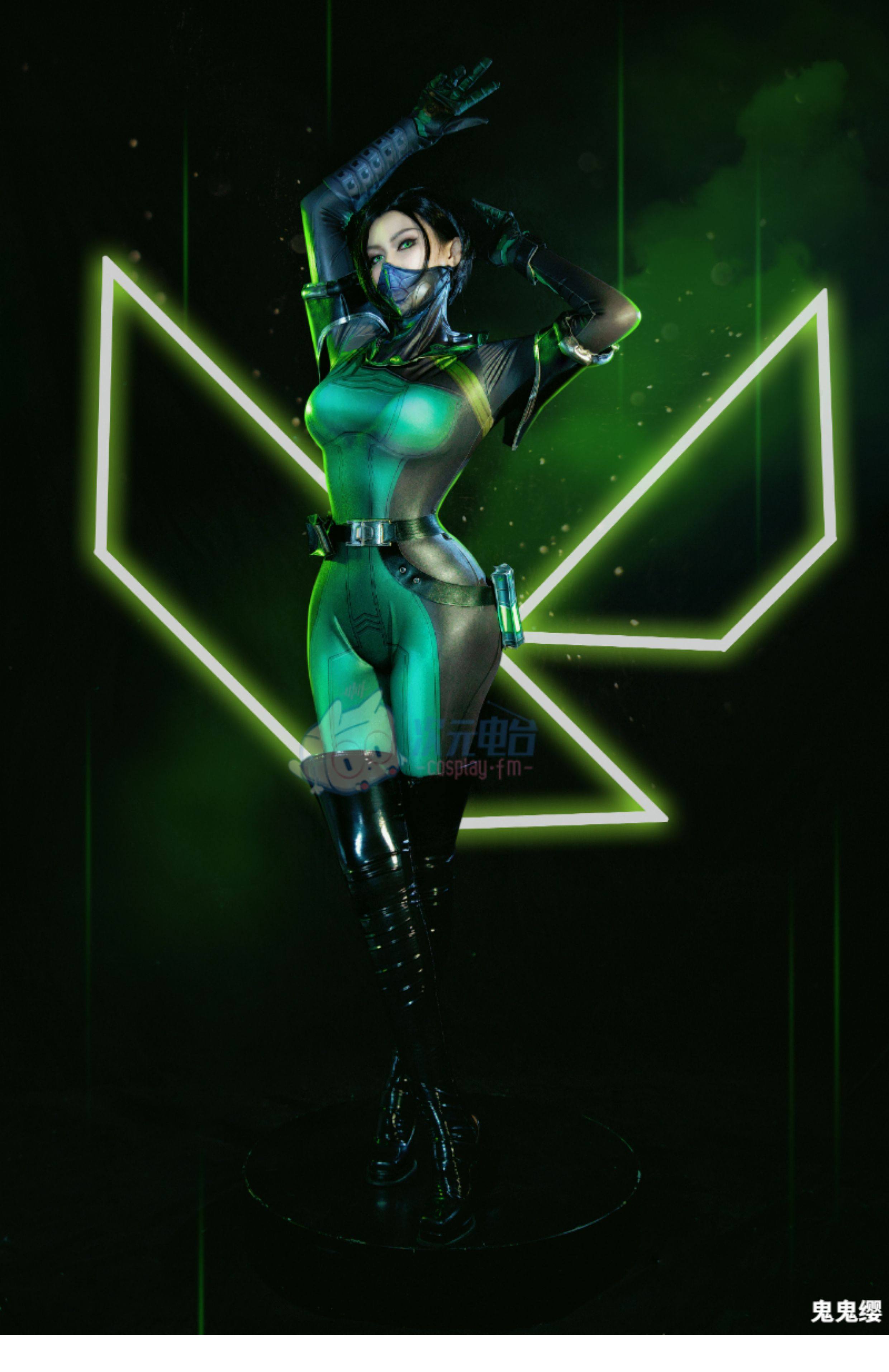VALORANT Viper Green Battle Suit Cosplay Costume