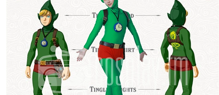 cosplay.fm The Legend of Zelda Link Fairys Green Tingle Suit - Cosplay