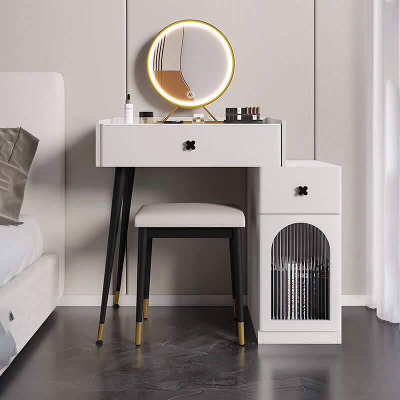 Slate dressing table storage integrated cabinet light luxury advanced bedroom dressing table modern minimalist small apartment dressing table