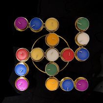 Buddhist supplies for Buddhist halls round 17-lamp Buddhist lampstand butter candle lamp stand golden plum blossom grain lamp holder gold