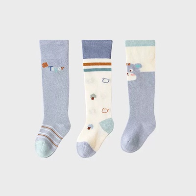 热销N01新生儿过膝长筒袜