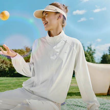 蕉下女士凉感速干防晒衣宽松立领皮肤衣户外高弹短外套运动夹克
