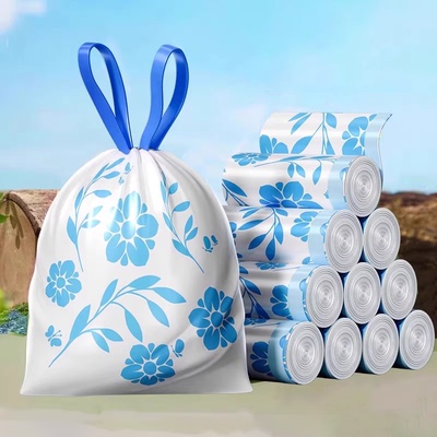 手提式垃圾袋特厚厨房家用背心袋实惠装塑料袋加厚大免撕垃圾袋