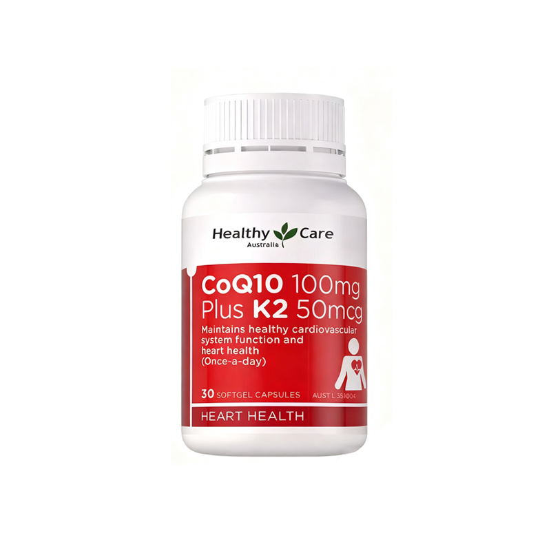 Healthy Care澳洲辅酶Q10维生素K2软胶囊MK7引钙入骨中老年人养心