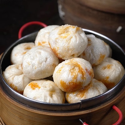 御小笼嵊州手工老面鲜肉小笼包速冻半成品加热即食儿童早餐包子