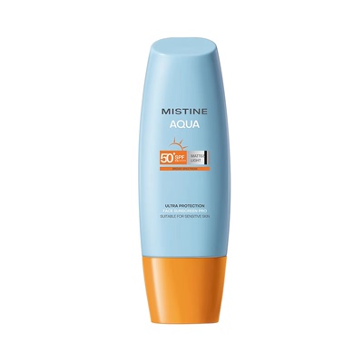 【自营】Mistine泰国小黄帽水润清透面部防晒霜隔离乳90ml*2瓶