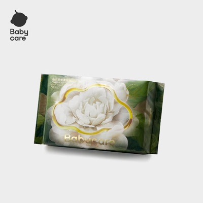 babycare山茶花绵柔巾婴儿童成人一次性洗脸巾超柔加厚80抽
