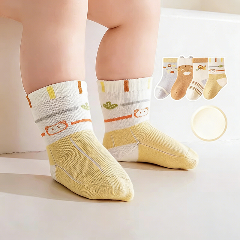 【4双装】欧孕a类无骨卡通棉袜