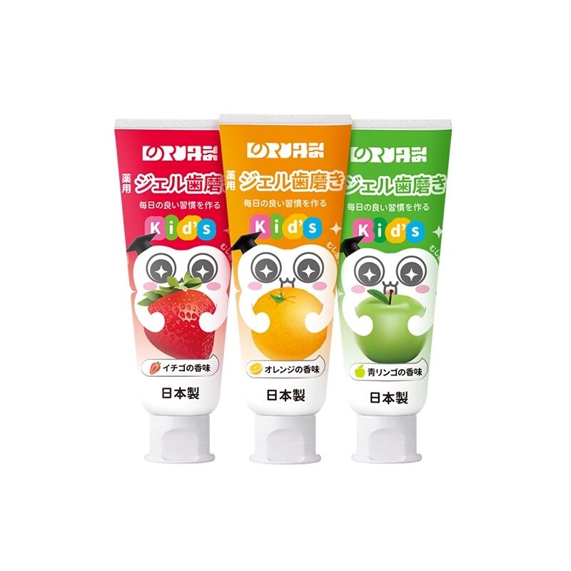 【自营】丹之荣儿童牙膏日本进口3到6岁到12岁宝宝换牙期可防蛀牙